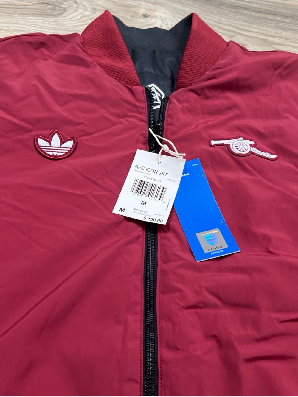 Adidas Originals Arsenal Terrace Icons Padded Reversible Jacket Men Medium $150 - Picture 4 of 12